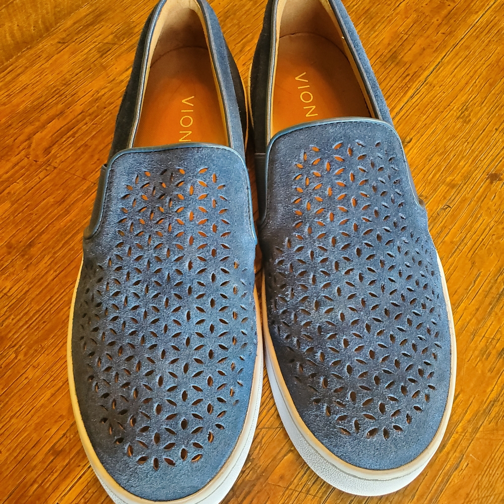 Vionic Navy Slip-On Flats - Picture 2 of 4